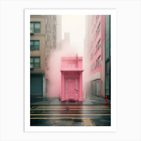 Pink House In New York City Art Print