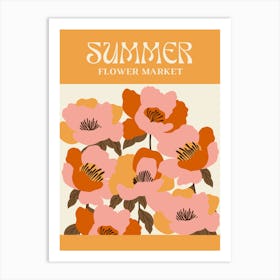 Summer Flower Market Art Print