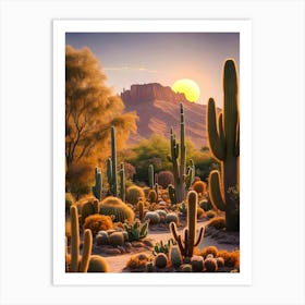 Cactus Desert 2 Art Print