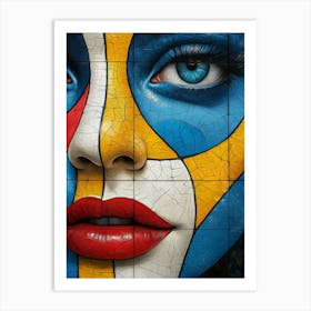 Geometric Portrait 0000 Geometric Portrait 0000 Geo Face 1 Art Print