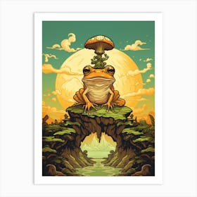 Flying Frog Crown Storybook 1 Art Print