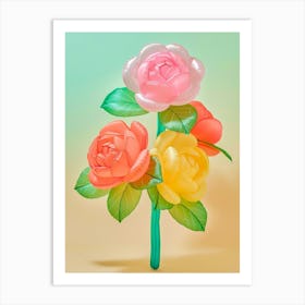 Dreamy Inflatable Flowers Camellia 2 Art Print