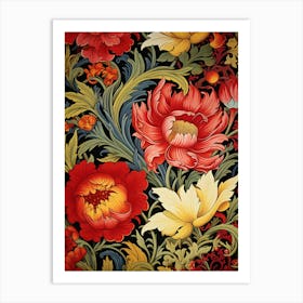 Floral Wallpaper 320 Art Print