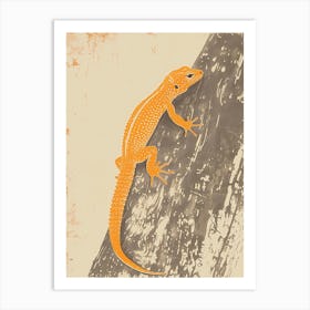 Orange Red Leopard Gecko1 Art Print