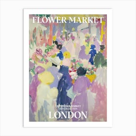 Vintage Flower Market Painting London 2 Art Print