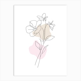 Simple Flower Vector Illustration Art Print