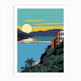 Minimal Design Style Of Rio De Janeiro, Brazil 4 Art Print