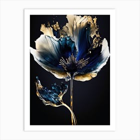 Blue Poppy Canvas Art Print