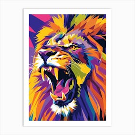 Lion Wpap Art Art Print