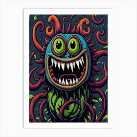 Crazy Monster Art Art Print