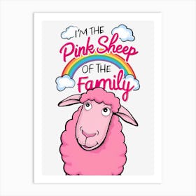 Pink Sheep Of The Family Art Print