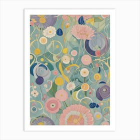 Floral Rhapsody In Pastel Art Print