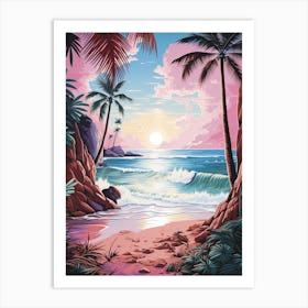 A Canvas Painting Of Anse Source D Argent, Seychelles 1 Art Print