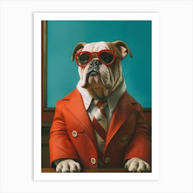 A Bulldog Dog 3 Art Print