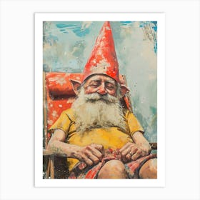 Gnomes On Vacation 4 Art Print
