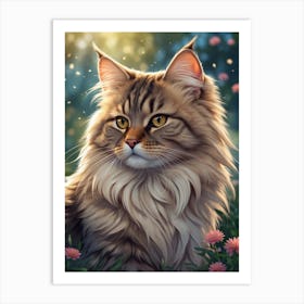 Coon Cat Art Print