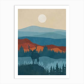 Deer In The Woods Art Print