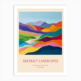 Colourful Abstract Sierra Nevada National Park Usa 1 Poster Art Print