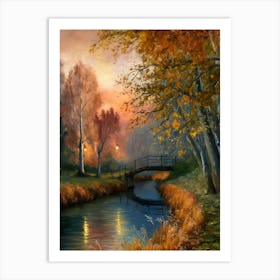 Autumn In The Park Art Print