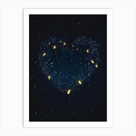 Heart With Stars Art Print