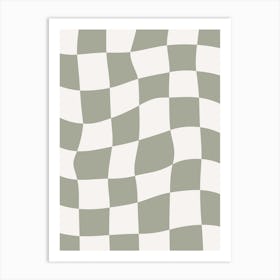 Checkerboard - Sage Art Print