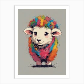 Rainbow Sheep 2 Art Print