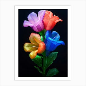 Bright Inflatable Flowers Aconitum 3 Art Print