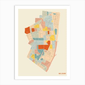 Millbank London England Uk Neighbourhood Map Art Print