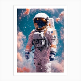 Astronaut In Space Print    Art Print