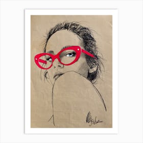 Red Frames Art Print