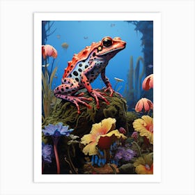Poison Dart Frog Neon 2 Art Print