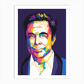 Elon Mask Wpap Art Print