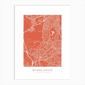 Wimbledon City Map Poster Art Print