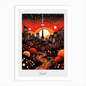Poster Of Toronto, Illustration In The Style Of Pop Art 3 Art Print
