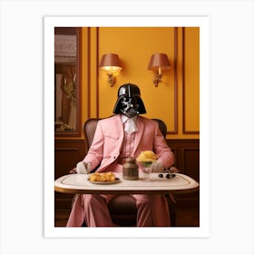 Darth Vader In Wes Anderson Style 04 Art Print