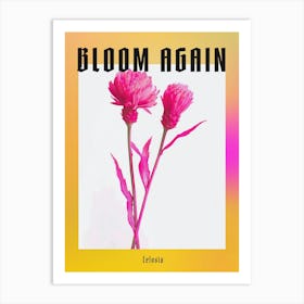 Hot Pink Celosia Poster Art Print