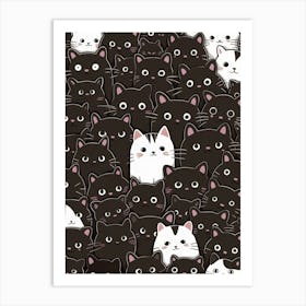 Kawaii Cats 2 Art Print