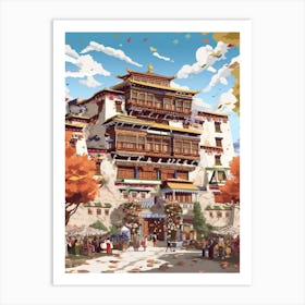 He Jokhang Temple Lhasa Tibet Art Print