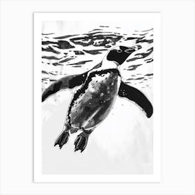 Emperor Penguin Swimming 3 Art Print