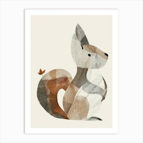 Charming Nursery Kids Animals Squirrel 6 Art Print