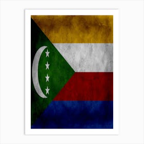 Comoros Flag Texture Art Print