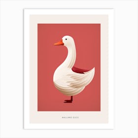 Minimalist Mallard Duck 1 Bird Poster Art Print