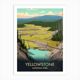 Yellowstone National Park Vintage Travel Poster 3 Art Print