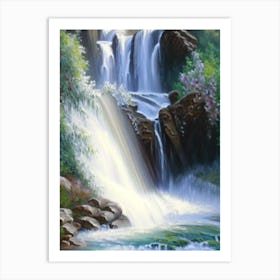 Cascade D Ars, France Peaceful Oil Art  Art Print