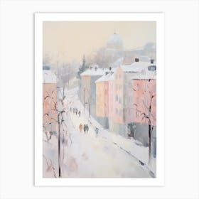 Dreamy Winter Painting Oslo Norway 2 Art Print