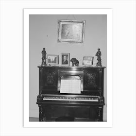 Piano And Decoration In House, Two Bit Creek, Near Deadwood, South Dakota By Russell Lee Art Print