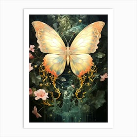 Floral Fantasy Butterfly Incest Art Print