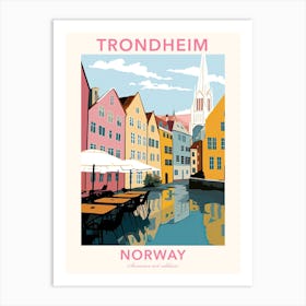 Trondheim, Norway, Flat Pastels Tones Illustration 1 Poster Art Print