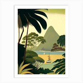 Santa Catalina Island Panama Rousseau Inspired Tropical Destination Art Print