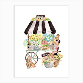 Flower Cart 1 Art Print